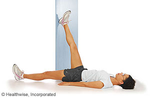 How to do hamstring wall stretch